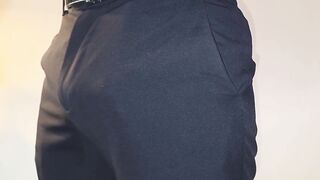 CEO bulge tease turns office review into massive cumshot