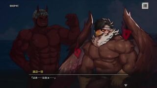 Watanabe's 3 Wisdom ruined by big dick cumshot gay anal gamer furry