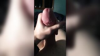 Moaning cumshot before bed huge cock ejaculation loud orgasm