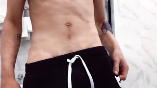 Humiliation for the hung thick Russian faggot's uncut cock