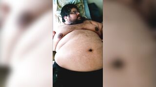 Superchub Shaking His Belly in Slow Mo Gushing Hot Loads