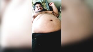 Superchub Shaking His Belly in Slow Mo Gushing Hot Loads