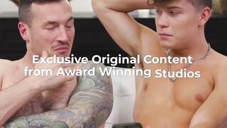 Max Lorde Begs DILF Aaron Trainer to destroy his gaping ass bareback