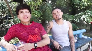 Brittish hunk Leandry gets his tight twink ass wrecked by that giant cock raw and bareback