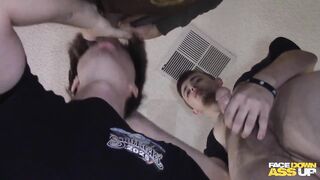 Hard as fuck gangbang twink gets face fucked raw