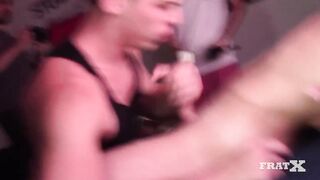 Power outage turns college dorm gangbang into brutal breeding nightmare