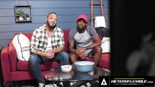 Naughty twink Ty Santana destroys straight stepdad Dillon Diaz in wild strip bet then deep throat loads his cock