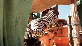 Furry Centaur Gets Packed Hard in Raw Gay Anal Creampie