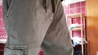 Hot skater twink destroyed in bathroom handjob alone