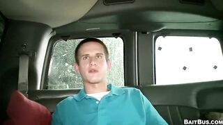 Jacques Lavere’s Straight Streak Crushed When Mitch Vaughn Rides His Raw Big Dick On The BaitBus