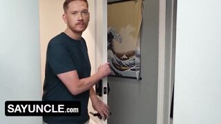 Stepdad Jesse Stone Teaches Raw Twink Stepson Bareback Anal Tips