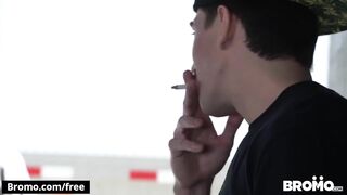 Skater boys get destroyed in the alley big cocks pounded raw