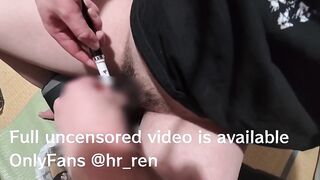 Grooming the Hair on My Penis Destroyed Gushing Choked
