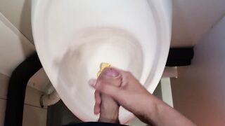 Solo Gay Masturbation At Work Destroyed By Risky Almost Caught Gushing