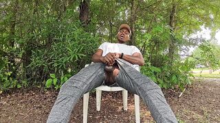 Black Gay Solo Public Masturbation Destroyed With Huge Cumshot