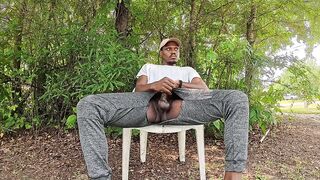 Black Gay Solo Public Masturbation Destroyed With Huge Cumshot