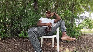 Black Gay Solo Public Masturbation Destroyed With Huge Cumshot