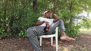 Black Gay Solo Public Masturbation Destroyed With Huge Cumshot