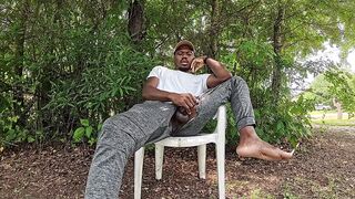 Black Gay Solo Public Masturbation Destroyed With Huge Cumshot