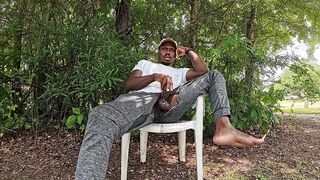 Black Gay Solo Public Masturbation Destroyed With Huge Cumshot