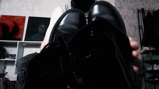 Army Boy Destroyed By Dirty Smelly Socks And Black Boots Gushing Soles