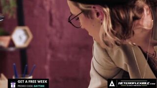 Art Student Femboy Axelle Rose Gets Spanked and Railed by Stud Clark Delgaty Gay Big Cock Bareback Anal Gushing
