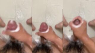 Verified Amateur Jakes Off Morning Bath Masturbation Cumshot Japanese Gay Big Cock Solo Male