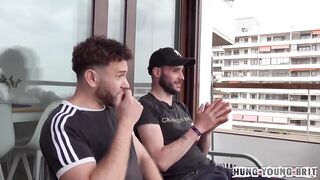 Dark Haired Bearded British Lads Destroyed With Big Cock Bareback Anal Gangbang