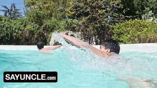 Destroyed Gushing Uncut Latino Twinks Fuck By The Pool Part 2