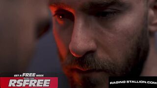 Bearded Gay Hunk Luciano Destroyed by Thick Daddy Dick Standing and Doggystyle