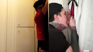 Straight Bro Destroyed By Gay Gloryhole First Time Gushing Choked