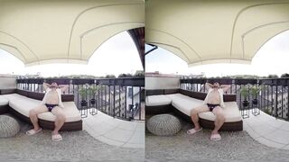 Hairy Muscle Daddy Destroyed Me With Bareback Anal And Blowjob On Hotel Balcony