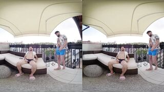 Hairy Muscle Daddy Destroyed Me With Bareback Anal And Blowjob On Hotel Balcony