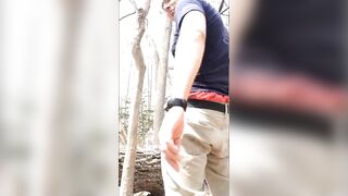 Gay Guy Masturbating In Woods With Cumshot In Boxers