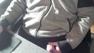 White Cock Gay Bear Dadbody Guy In Sweatpants Getting Hard Teasing Penis Head
