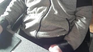 White Cock Gay Bear Dadbody Guy In Sweatpants Getting Hard Teasing Penis Head