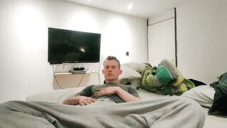 Horny Gay Twink Having Fun Fapping Solo Cumshot Amateur Handjob Jerking Off Uncut Tattooed