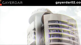 Gaydar Office EP2 Threesome with Big Dick Chastity Slave Gushing Cumshot