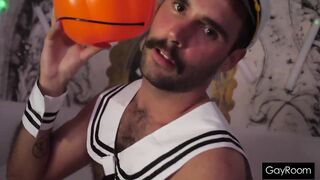 Hairy Sailor Destroyed By Jock Gushing Cumshot