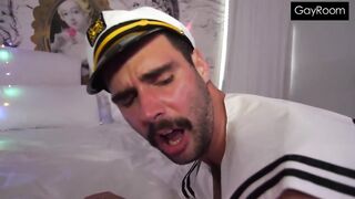 Hairy Sailor Destroyed By Jock Gushing Cumshot