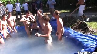 Frat Hazing Naked Pool Game Sucks Each Other Public Blowjob Cumshot Humiliation