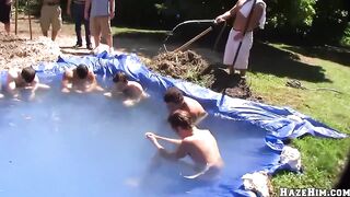 Frat Hazing Naked Pool Game Sucks Each Other Public Blowjob Cumshot Humiliation