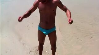 Muscular Brunette Cock Destroyed Gay Blowjob Creampie Outdoors