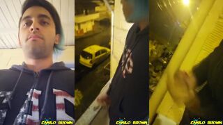 Latin Hairy Uncut Cock Destroyed Outside Gushing Cum Caught Taxi Camilo Brown