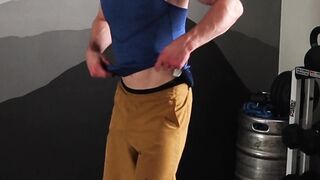 Gay Fitness Model Destroyed By Extreme Edging Naked Workout With Huge Cumshot Solo