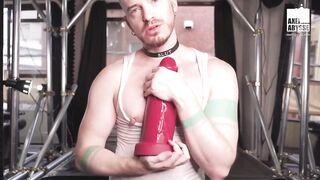 Deviant Axel Abysse Rides The Biggest And Fattest Dildo With Prolapsed Ass And Deep Penetration