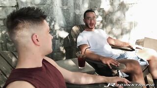 JohnnyRapid and Xavier Swap Stiff Cocks Doggystyle Raw Jerk Off