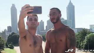 JohnnyRapid and Xavier Swap Stiff Cocks Doggystyle Raw Jerk Off