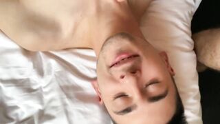 Georgian Daddy Stud Destroyed Blowjob Cum Gushing