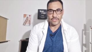 Gay Doctor Exam destroys cock with gushing blowjob
